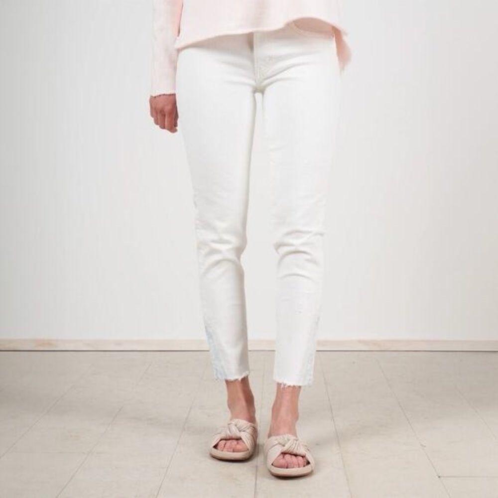 Moussy Vintage Mv Burnside Skinny Jeans Ankle Cropped white size 29 - Picture 3 of 14
